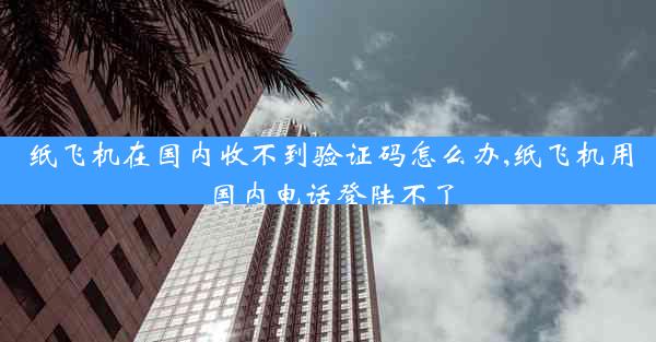 纸飞机在国内收不到验证码怎么办,纸飞机用国内电话登陆不了