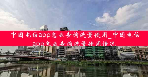 中国电信app怎么查询流量使用_中国电信app怎么查询流量使用情况