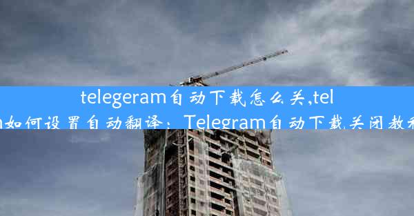 telegeram自动下载怎么关,telegram如何设置自动翻译：Telegram自动下载关闭教程攻略