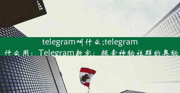 telegram叫什么;telegram 什么用：Telegram新宠：探索神秘社群的奥秘