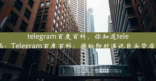 telegram百度百科、你知道telegram吗：Telegram百度百科：揭秘即时通讯巨头背后的故事