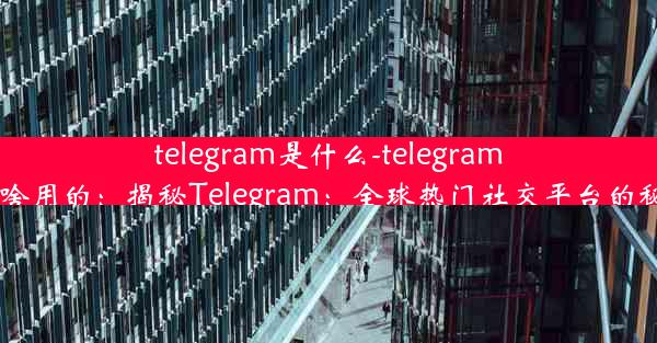 telegram是什么-telegram干啥用的：揭秘Telegram：全球热门社交平台的秘密